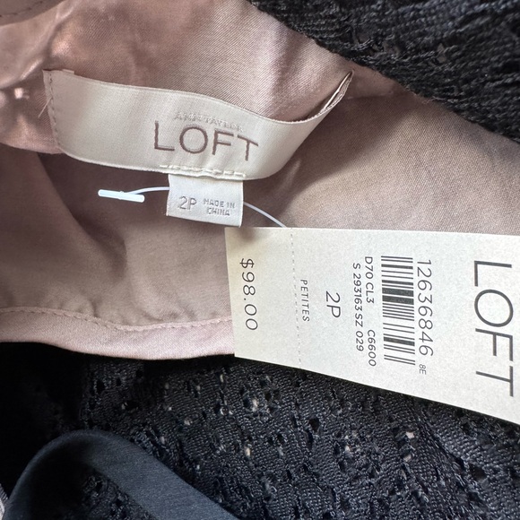 NWT LOFT Black Lace Dress 2P - Picture 5 of 5